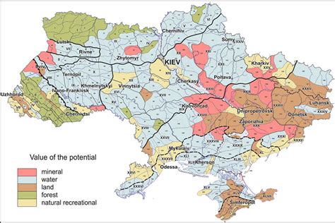 ukraine latest map of natural resources
